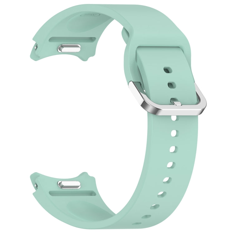 For Samsung Galaxy watch 5 Golf Edition Solid Color Silver Buckle Quick Release Silicone Watch Band(Teal) by bashfashion
