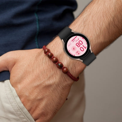 For Samsung Galaxy Watch 6 Classic 47mm Solid Color Silver Buckle Quick Release Silicone Watch Band(Pink) by bashfashion