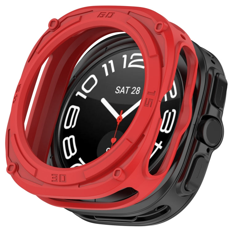 For Samsung Galaxy Watch Ultra 47mm / Ultra 2025 Armored TPU Watch Protective Cover(Red) by bashfashion