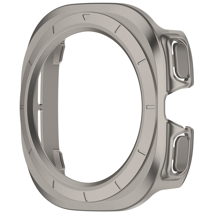 For Samsung Galaxy Watch Ultra 47mm / Ultra 2025 Half Coverage Hollowed PC Watch Protective Cover(Titanium Color) by bashfashion