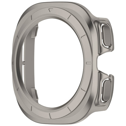 For Samsung Galaxy Watch Ultra 47mm / Ultra 2025 Half Coverage Hollowed PC Watch Protective Cover(Titanium Color) by bashfashion