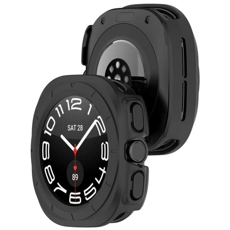 For Samsung Galaxy Watch Ultra 47mm / Ultra 2025 Half Coverage Hollowed PC Watch Protective Cover(Black) by bashfashion