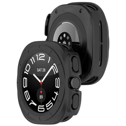 For Samsung Galaxy Watch Ultra 47mm / Ultra 2025 Half Coverage Hollowed PC Watch Protective Cover(Black) by bashfashion
