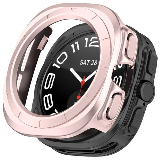 For Samsung Galaxy Watch Ultra 47mm / Ultra 2025 Half Coverage Hollowed PC Watch Protective Cover(Pink) by bashfashion