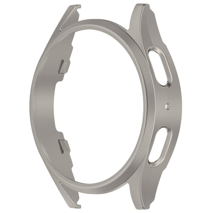 For Sansung Galaxy Watch 7 40mm Half Pack Hollow PC Watch Protective Case(Titanium Steel Color) by bashfashion