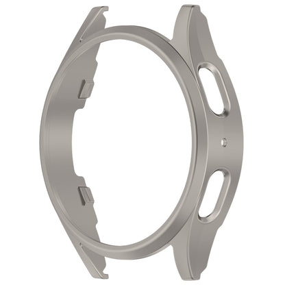 For Sansung Galaxy Watch 7 44mm Half Pack Hollow PC Watch Protective Case(Titanium Steel Color) by bashfashion