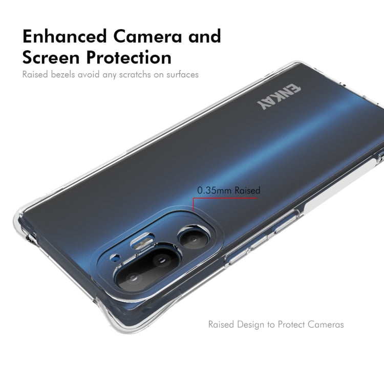 For HTC U24 Pro ENKAY Hat-Prince Transparent TPU Shockproof Phone Case by ENKAY