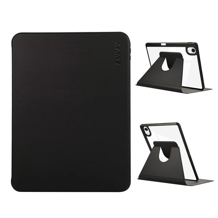 For iPad Air 13 2025 / 2024 ENKAY 360 Rotation PMMA Leather Smart Tablet Case with Pen Slot(Black) by ENKAY
