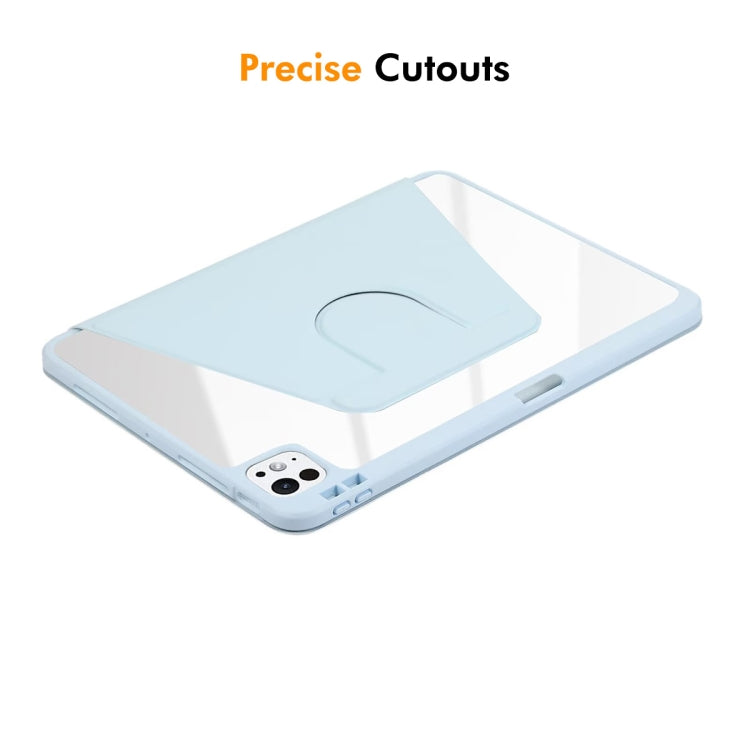 For iPad Pro 11 2025 / 2024 ENKAY 360 Rotation PMMA Leather Smart Tablet Case with Pen Slot(Blue) by ENKAY