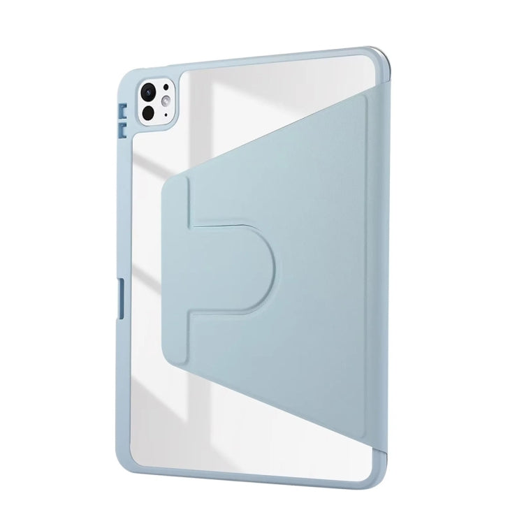 For iPad Pro 11 2025 / 2024 ENKAY 360 Rotation PMMA Leather Smart Tablet Case with Pen Slot(Pink) by ENKAY