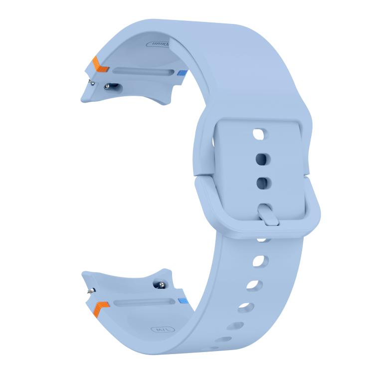 For Samsung Galaxy Watch FE 40mm Flat Sewing Design Silicone Watch Band(Light Blue) by bashfashion