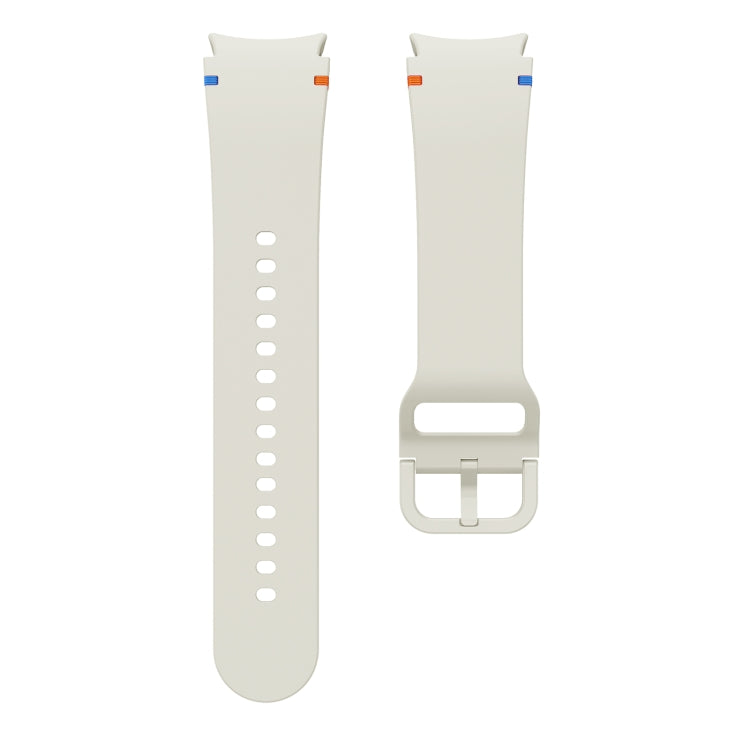 For Samsung Galaxy Watch 5 Golf Edition Flat Sewing Design Silicone Watch Band(White) by bashfashion