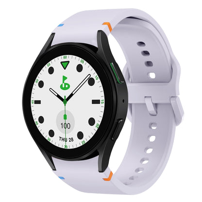 For Samsung Galaxy Watch 5 Golf Edition Flat Sewing Design Silicone Watch Band(Purple) by bashfashion
