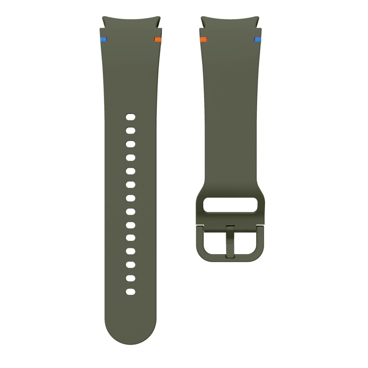 For Samsung Galaxy Watch 5 Golf Edition Flat Sewing Design Silicone Watch Band(Army Green) by bashfashion