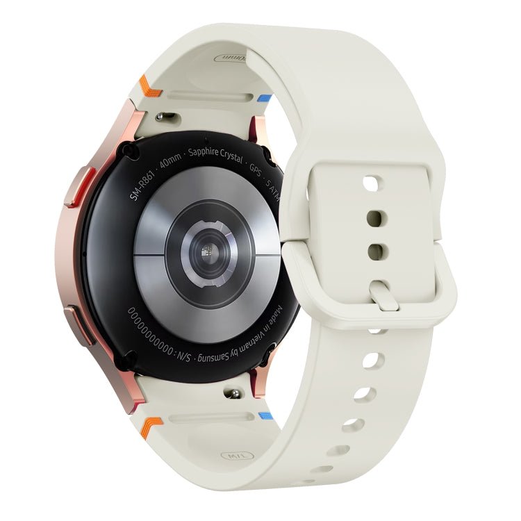 For Samsung Galaxy Watch 5 40 / 44mm Flat Sewing Design Silicone Watch Band(White) by bashfashion