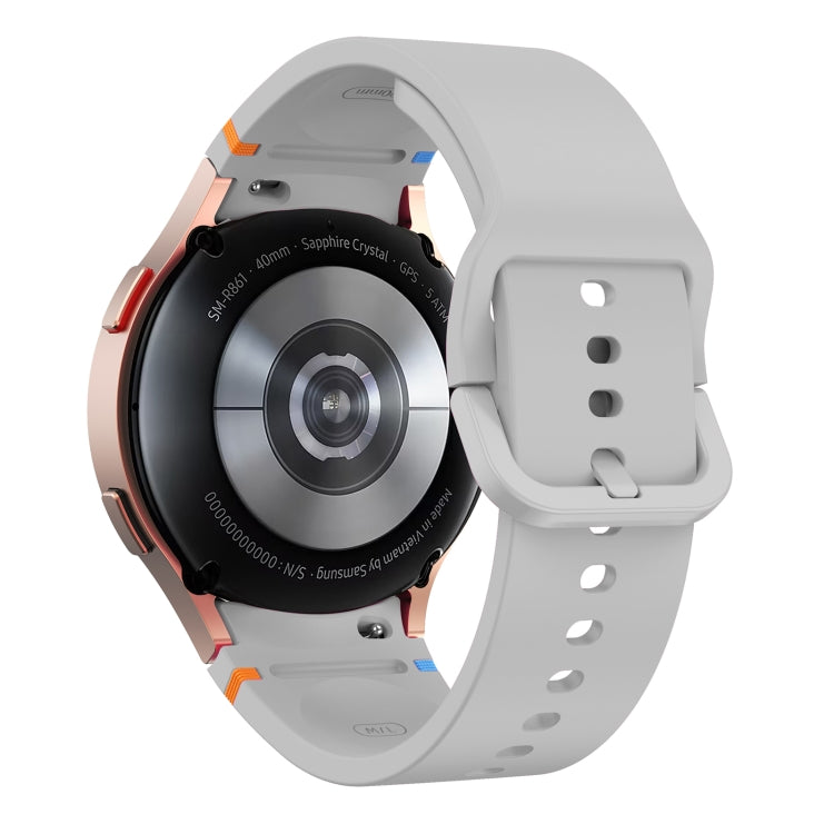 For Samsung Galaxy Watch 5 40 / 44mm Flat Sewing Design Silicone Watch Band(Light Gray) by bashfashion