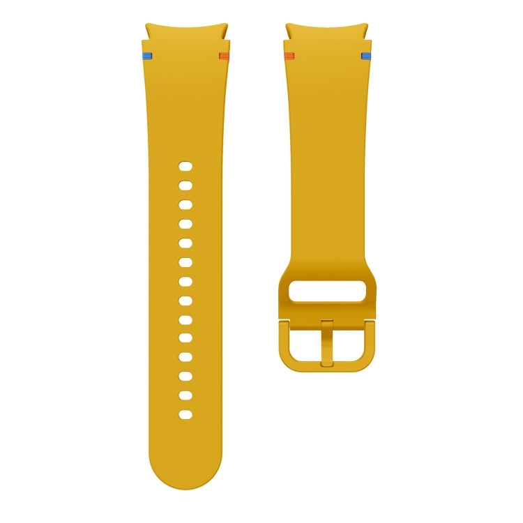 For Samsung Galaxy Watch 5 40 / 44mm Flat Sewing Design Silicone Watch Band(Apricot) by bashfashion