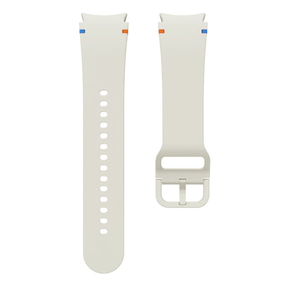 For Samsung Galaxy Watch 4 Classic 42 / 46mm Flat Sewing Design Silicone Watch Band(White) by bashfashion