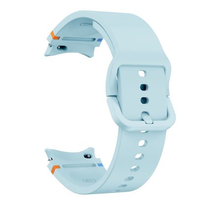 For Samsung Galaxy Watch 4 Classic 42 / 46mm Flat Sewing Design Silicone Watch Band(Light Blue) by bashfashion