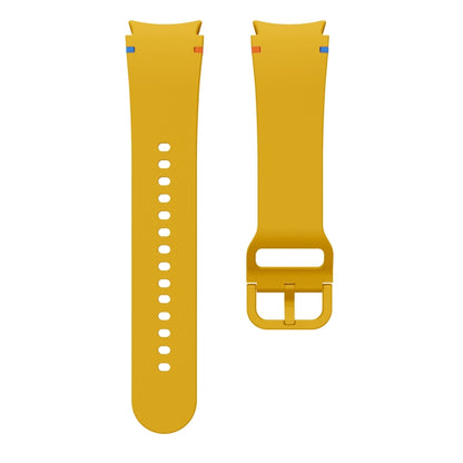 For Samsung Galaxy Watch 4 Classic 42 / 46mm Flat Sewing Design Silicone Watch Band(Apricot) by bashfashion