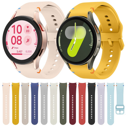 For Samsung Galaxy Watch 5 40 / 44mm Flat Sewing Design Silicone Watch Band(Pink) by bashfashion