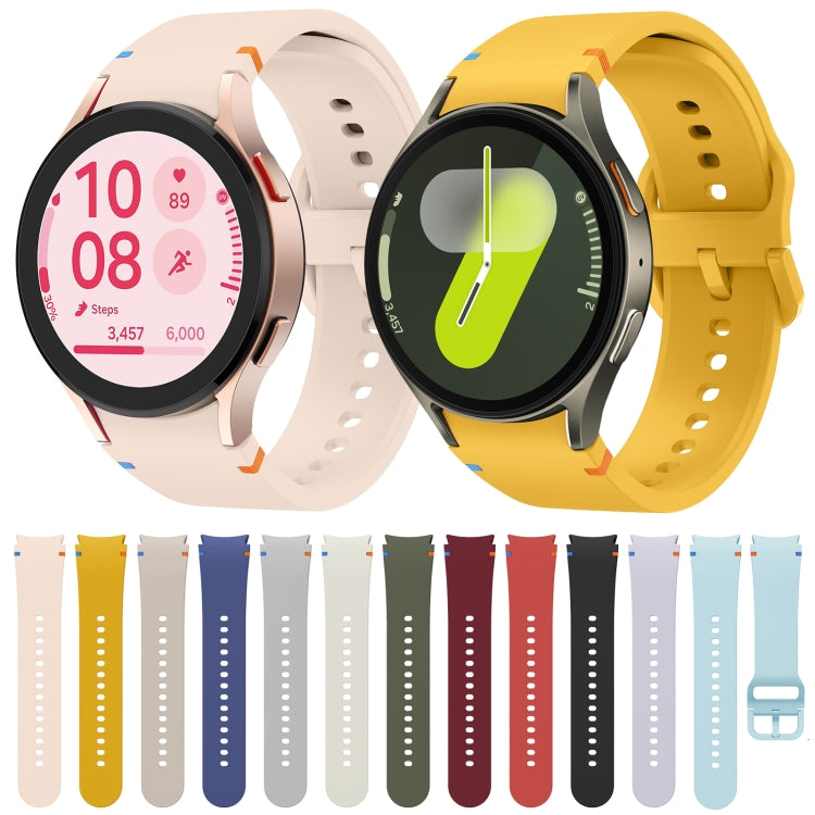 For Samsung Galaxy Watch 5 Golf Edition Flat Sewing Design Silicone Watch Band(Pink) by bashfashion