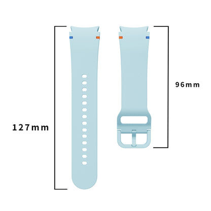 For Samsung Galaxy Watch 5 40 / 44mm Flat Sewing Design Silicone Watch Band(White) by bashfashion