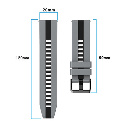 For Samsung Galaxy Watch 5 Pro 45mm 20mm Two Color Sports Silicone Watch Band(Starlight+Orange) by bashfashion