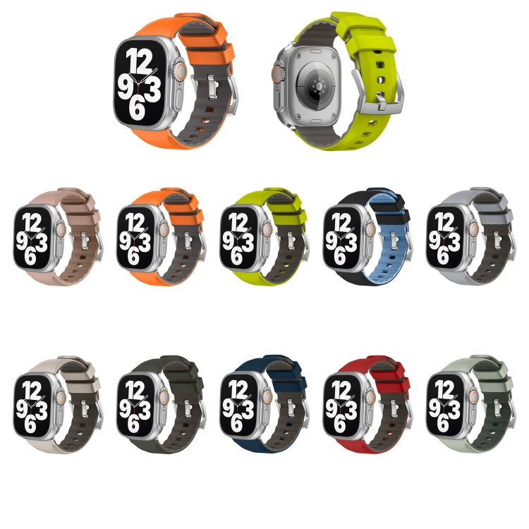 For Apple Watch Ultra 49mm Two-Color Silicone Watch Band(Red) by bashfashion