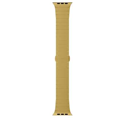 For Apple Watch Ultra 49mm One-bead Paint Alloy Butterfly Buckle Watch Band(Gold) by bashfashion