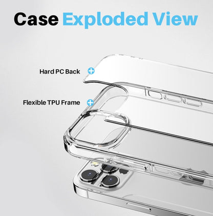 For iPhone 16 Pro NORTHJO 5 in 1 Clear Phone Case with 2pcs Screen Film + 2pcs Camera Lens Film by NORTHJO