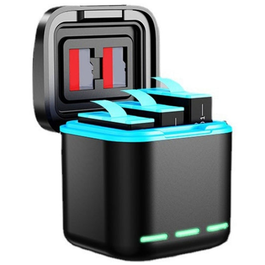 GP-810 Rechargeable 3-Battery Charger Station Storage Case for GoPro HERO5 /6 /7 /8 by bashfashion