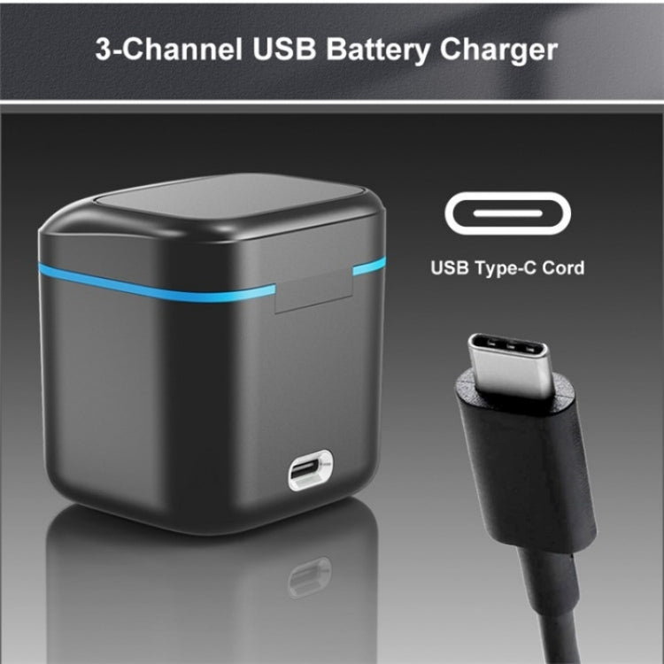 GP-810 Rechargeable 3-Battery Charger Station Storage Case for GoPro HERO5 /6 /7 /8 by bashfashion