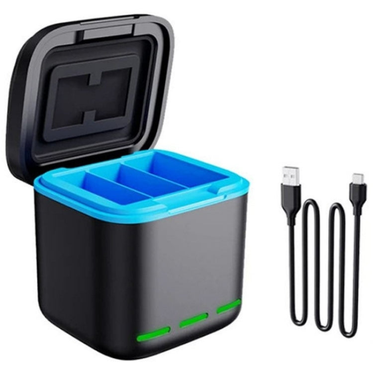 GP-910 3-Battery Charging Box Storage Case For GoPro HERO12 Black /11 Black /10 Black /9 Black by bashfashion