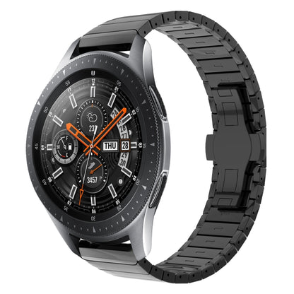 For Samsung Galaxy Watch 46mm 22mm One Bead Paint Butterfly Buckle Alloy Watch Band(Black) by bashfashion