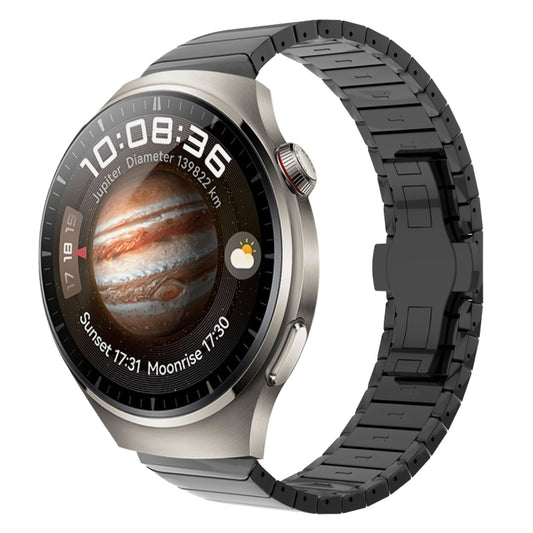 For Huawei Watch 4 Pro 22mm One Bead Paint Butterfly Buckle Alloy Watch Band(Black) by bashfashion