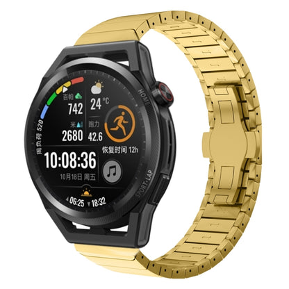 For Huawei Watch GT Runner 22mm One Bead Paint Butterfly Buckle Alloy Watch Band(Gold) by bashfashion