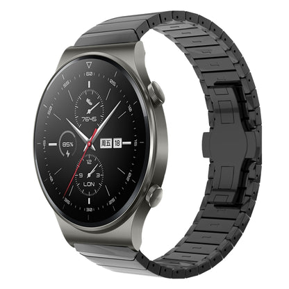 For Huawei Watch GT2 Pro 22mm One Bead Paint Butterfly Buckle Alloy Watch Band(Black) by bashfashion