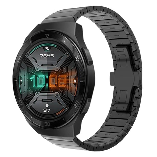 For Huawei Watch GT 2e 22mm One Bead Paint Butterfly Buckle Alloy Watch Band(Black) by bashfashion