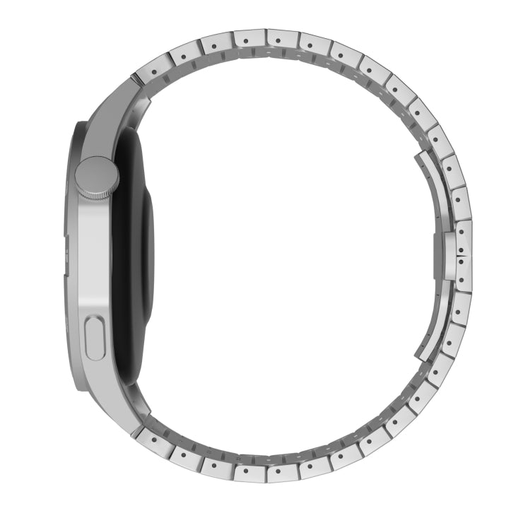 For Huawei Watch GT 42 / 46mm 22mm One Bead Paint Butterfly Buckle Alloy Watch Band(Silver) by bashfashion