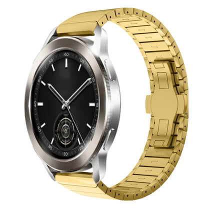 For Xiaomi Watch S3 22mm One Bead Paint Butterfly Buckle Alloy Watch Band(Gold) by bashfashion