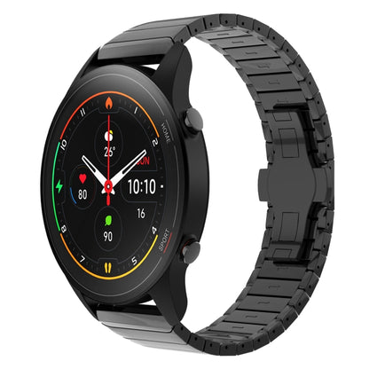 For Xiaomi Watch S1 Pro 22mm One Bead Paint Butterfly Buckle Alloy Watch Band(Black) by bashfashion