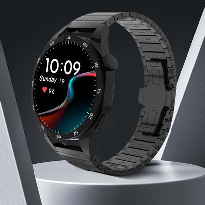 For Xiaomi Watch S1 Pro 22mm One Bead Paint Butterfly Buckle Alloy Watch Band(Black) by bashfashion