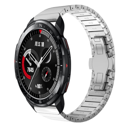 For Honor Watch GS Pro 22mm One Bead Paint Butterfly Buckle Alloy Watch Band(Silver) by bashfashion