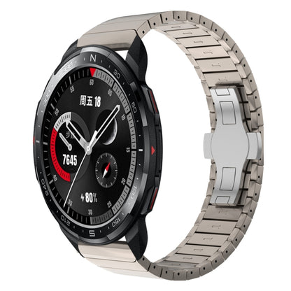 For Honor Watch GS Pro 22mm One Bead Paint Butterfly Buckle Alloy Watch Band(Titanium Color) by bashfashion