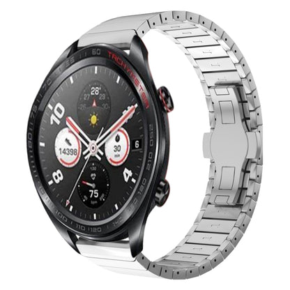 For Honor Magic Watch 22mm One Bead Paint Butterfly Buckle Alloy Watch Band(Silver) by bashfashion