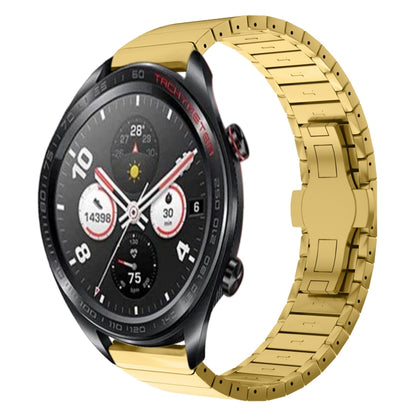 For Honor Magic Watch 22mm One Bead Paint Butterfly Buckle Alloy Watch Band(Gold) by bashfashion