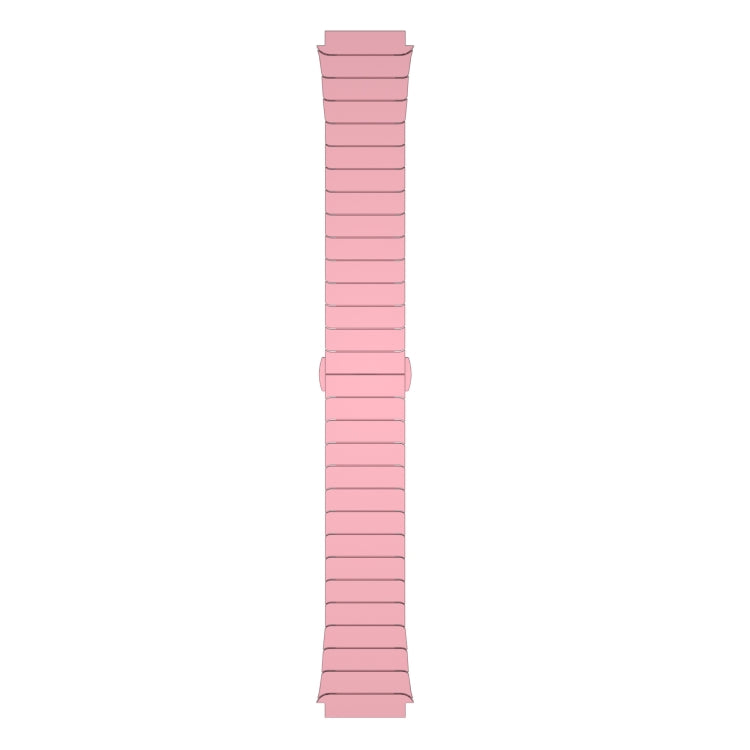 For Ticwatch GTX 22mm One Bead Paint Butterfly Buckle Alloy Watch Band(Pink) by bashfashion