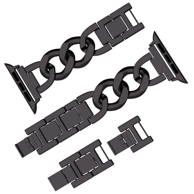 For Apple Watch Ultra 49mm Quick-Release Metal Chain Watch Band(Black) by bashfashion