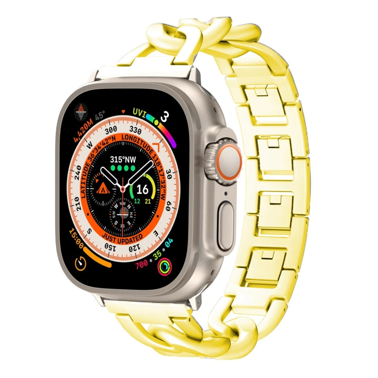 For Apple Watch Ultra 49mm Quick-Release Metal Chain Watch Band(Gold) by bashfashion
